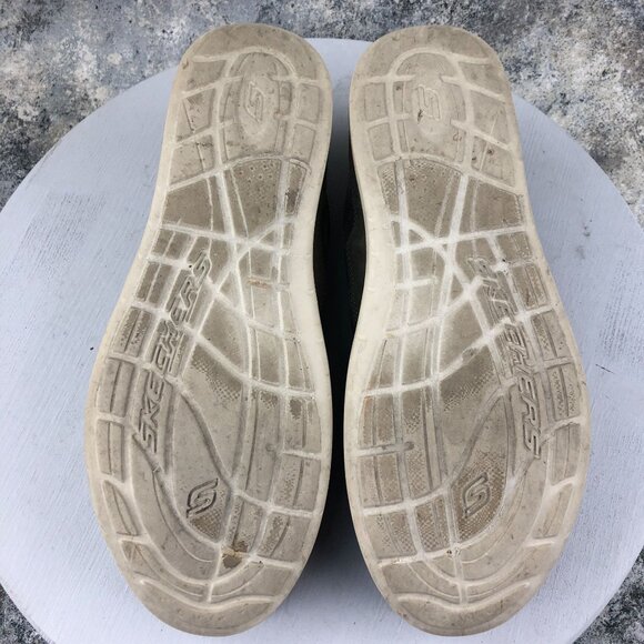 Skechers Men's Size 13 Landen Steller Grey Leather Textile Slip On Loafers 64355 - Picture 9 of 13